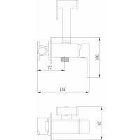 Смеситель с гигиеническим душем Haiba черный HB5511-7