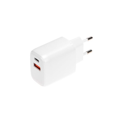 REXANT Сетевое зарядное устройство usb qc (20w) + type c pd (20w), белое 18-2225