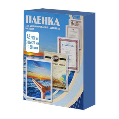 Office Kit Пленка для ламинирования 303x426 80 мик, уп. 100 шт. PLP10330