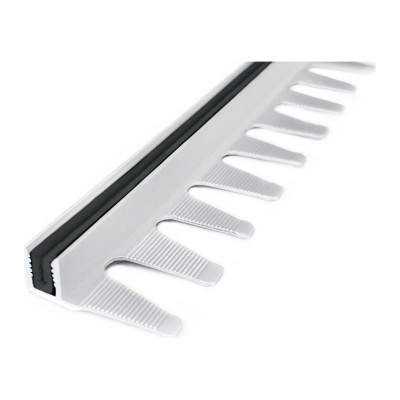 Крепеж РУССКИЙ ПРОФИЛЬ алюминий, универсальный, 8-12 мм, для Т-образного стыка, 0,9 м, с резиновой вставкой, 10 штук 4680427132179