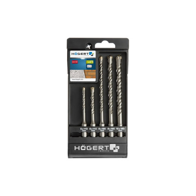 HOEGERT TECHNIK Набор сверл по бетону SDS+, 5 шт. HT6D370