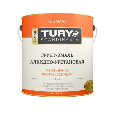 Грунт-эмаль по ржавчине TURY АУ T1-00007193