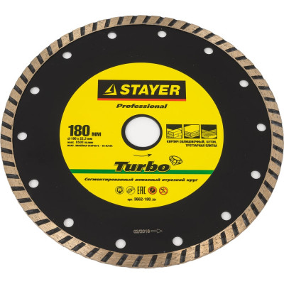 Отрезной алмазный круг для ушм STAYER PROFI 3662-180_z01