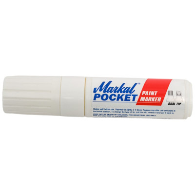 Перманентный маркер Markal POCKET MARKER WHITE 97500