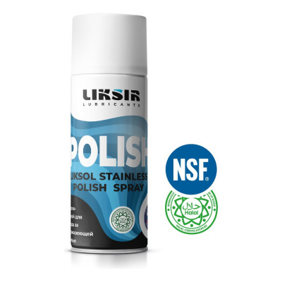 LIKSIR Полироль LIKSOL STAINLESS POLISH A7 Spray с пищевым допуском (520мл) 500108