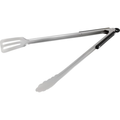 Щипцы-лопатка Ecos нержавеющая сталь черная деревянная ручка 40 см толщина стали 0.8 мм 999645