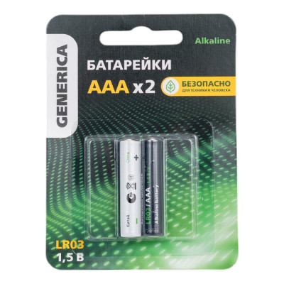 GENERICA Батарейка щелоч. alkaline lr03/aaa (2шт/блистер) ABT-LR03-ST-L02-G
