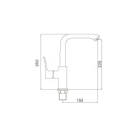 LEDEME Смеситель для кухни Картридж д.35мм боковой с гайкой L4034-2 65680