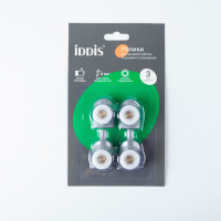IDDIS Ролики, 2 верхних, 2 нижних, одинарные, D=23 мм, серый, стекло 4 мм, , 966S23GR4DZ