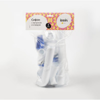 IDDIS Сифон для двойной мойки с выпуском 3 1/2 с переливом и отводом, kitchen line, , S21UPS0i84