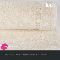IDDIS Коврик для ванной комнаты, 90x60, микрофибра, светло-бежевый, , PSQL01Mi12