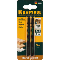 Полотно 2 шт. (75 мм; шаг 3 мм) по дереву для электролобзика KRAFTOOL 159531-3