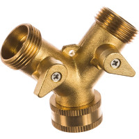 Разветвитель 2-х канальный латунный (G3/4") PALISAD 66523