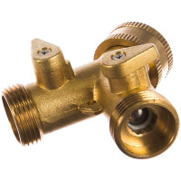 Разветвитель 2-х канальный латунный (G3/4") PALISAD 66523