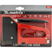 Четырехфункциональный пластиковый мебельный степлер MATRIX MASTER 40905