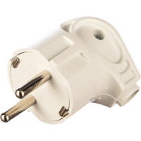 Угловая вилка с/з, белая Makel 10027