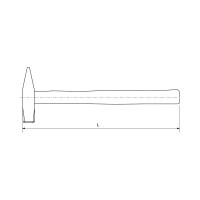 Слесарный молоток с деревянной рукояткой THORVIK WHH500 500 гр 52245
