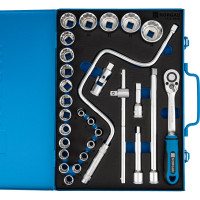 Набор торцевых 12-гранных головок 1/2" NORGAU  29 предметов с аксессуарами ND1929-S836 063792029