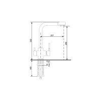 Смеситель для кухни ULGRAN U-016 цвет: антрацит U-016-343