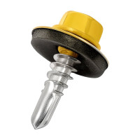 Кровельные саморезы ВИРТУОЗ 5,5х19 мм, RAL 1018, желтый, 25 шт. 2538