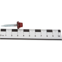 Кровельные саморезы ВИРТУОЗ 4,8х38 мм, RAL 3011, красно-коричневый, 25 шт. 26446