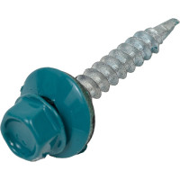 Кровельные саморезы ВИРТУОЗ 4,8х38 мм, RAL 5021, морская волна, 150 шт. 600-86914