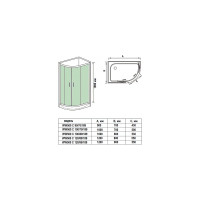 Душевое ограждение без поддона WeltWasser WW500 С 120/80/189 L/R 1200х900х1890 мм 10000004095