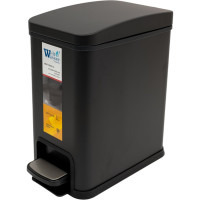 Педальное ведро WeltWasser WW TOBER BL 8 л черный матовый 10000003982