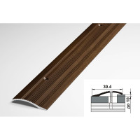 Порог разноуровневый алюминиевый (39.4 мм; 0.9 м; декоративный; венге) Лука 00000001890