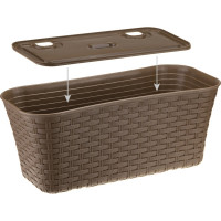 Балконный ящик IDEA РОТАНГ 400 Бежевый ротанг М 3225