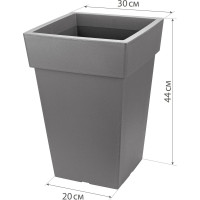 Кашпо IDEA ТУБУС 300x300 мм, 14 л Смоки М 3179 Смоки