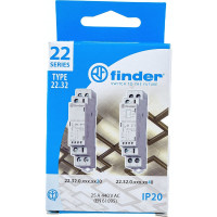 Модульный контактор Finder 1 no + 1nc, переключ. авто-вкл-выкл + мех. инд. + светодиод ко, 223202304540