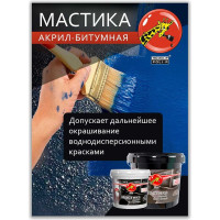 Акрил-битумная мастика Poli-R 5 кг 14496