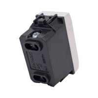 Электрическая розетка DKC, белая, 1 модуль 1шт 76491B 24587