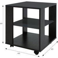 Журнальный стол Мебелик BeautyStyle 6 венге/стекло черное 2281