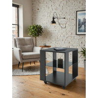 Журнальный стол Мебелик BeautyStyle 6 венге/стекло черное 2281