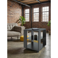 Журнальный стол Мебелик BeautyStyle 6 венге/стекло черное 2281