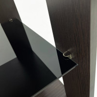 Журнальный стол Мебелик BeautyStyle 6 венге/стекло черное 2281