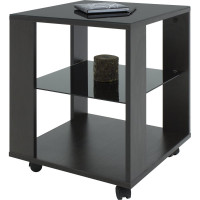 Журнальный стол Мебелик BeautyStyle 6 венге/стекло черное 2281