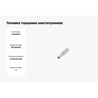 Головка торцевая шестигранная глубокая (6 мм; сталь CrV; 3/8DR) HOEGERT TECHNIK HT1A156