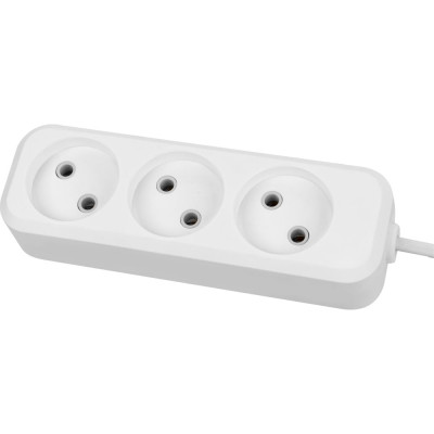 Удлинитель сетевой TDM ELECTRIC 3 розетки, 3 метра, без заземления, ШВВП 2х0,75 мм2 6А 250В SQ1303-1201