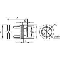 Переходник труба-коробка DKC (50 мм; IP65) для жестких труб 5шт 50250
