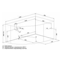 Акриловая ванна на каркасе Aquanet Capri 160х100 00205386