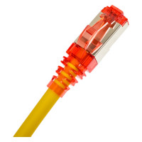 Патч-корд Hyperline PC-LPM-STP-RJ45-RJ45-C5e-2M-LSZH-YL F/UTP, экранированный, Cat.5e 100% Fluke Component 230103