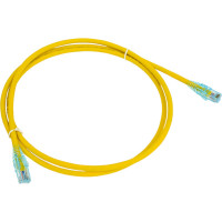 Патч-корд Hyperline PC-LPM-UTP-RJ45-RJ45-C6-1.5M-LSZH-YL U/UTP, Cat.6 (100% Fluke Component Tested), LSZH, 1.5 м, желтый 230226