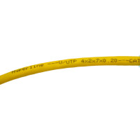 Патч-корд Hyperline PC-LPM-UTP-RJ45-RJ45-C6-1.5M-LSZH-YL U/UTP, Cat.6 (100% Fluke Component Tested), LSZH, 1.5 м, желтый 230226
