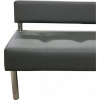 Секция дивана Мягкий офис Сатурн двухместная серая СТР601СР