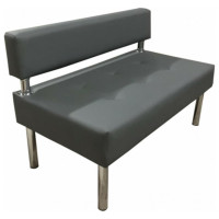 Секция дивана Мягкий офис Сатурн двухместная серая СТР601СР