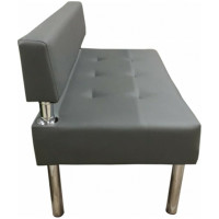 Секция дивана Мягкий офис Сатурн двухместная серая СТР601СР