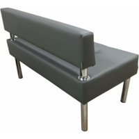 Секция дивана Мягкий офис Сатурн двухместная серая СТР601СР